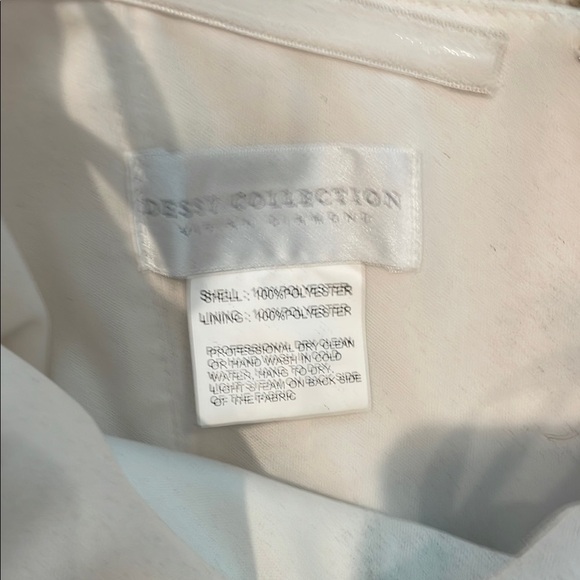 Dessy Collection Off White Strapless Jumpsuit with Wide-Leg Silhouette - Picture 2 of 5